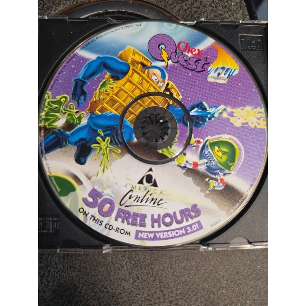 Vtg 1996 Chex Quest Version 3.0 Vintage PC CD ROM Cereal Box Game AOL *No Case*